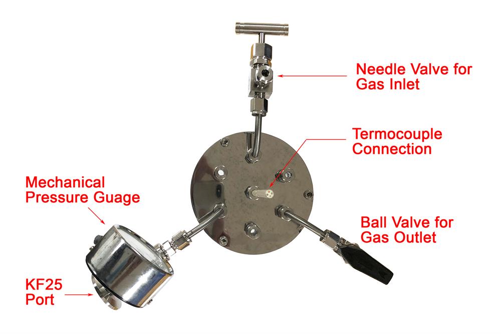 Induction Melting Quartz Assembly with Seven 1/4" Tube Feedthroughs for 100mm O.D. Tube - FL101FT7-OK - Thasar Store