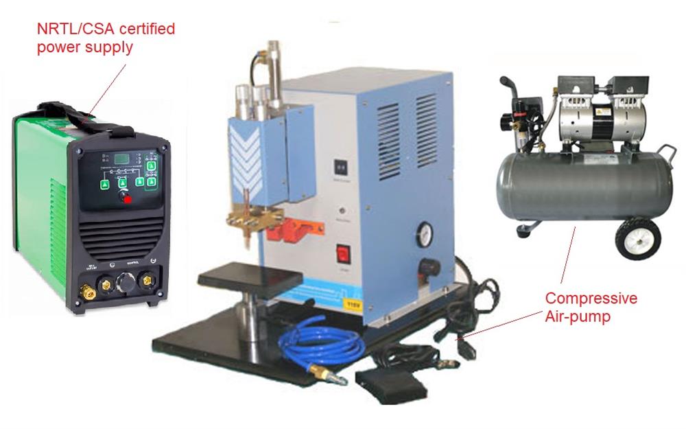 Compact AC Pulse Spot Welder (Pneumatic Type, 110VAC for USA only) - MSK-310A - Thasar Store