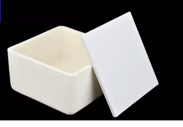 Alumina Boat / Saggar with Cover 100x100x55 mm (400 ml) - EQ-CA-101005 - Thasar Store