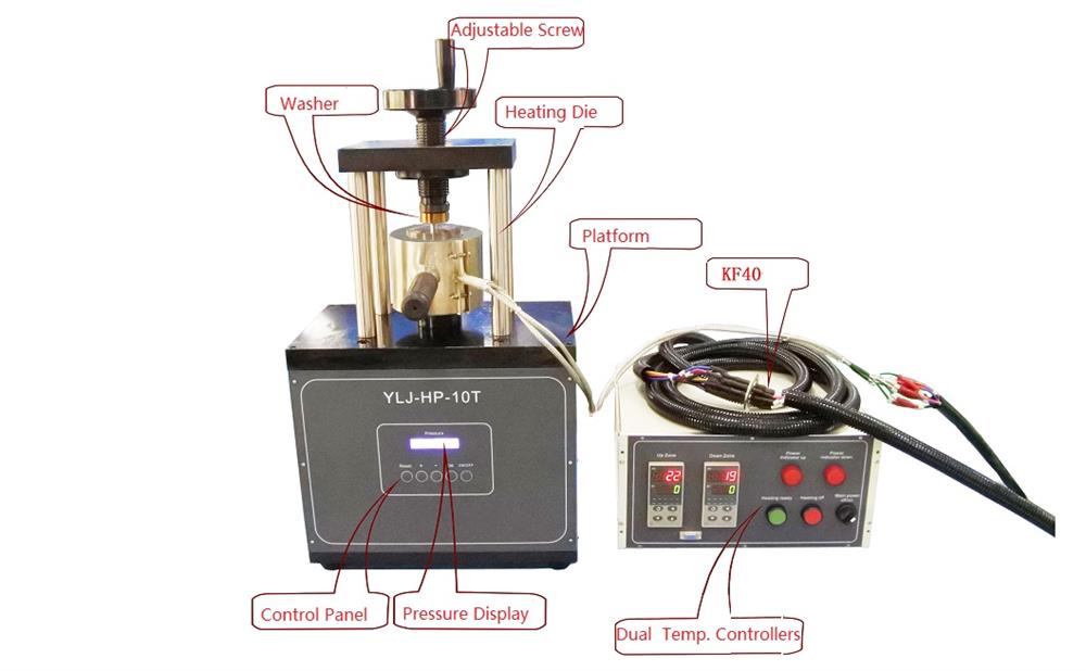 10T Electric Mechanic Press with WC Heating Dies (550ºC Max) - YLJ-HP-10T - Thasar Store