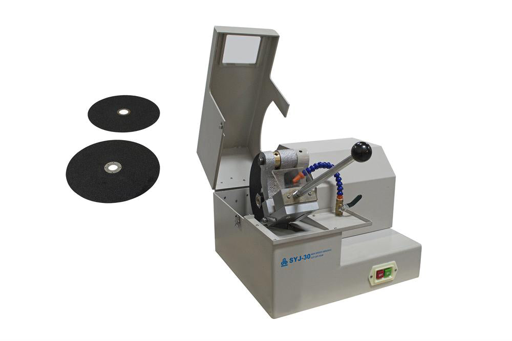 Heavy Duty High Speed Abrasive Cut-off Saw with Two 10" SiC Cutting Blades - SYJ-30 - Thasar Store