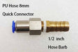 8 mm Quick Connector PU Hose Pipe to 1/2 inch Hose Barb Connector for delivering water - Thasar Store