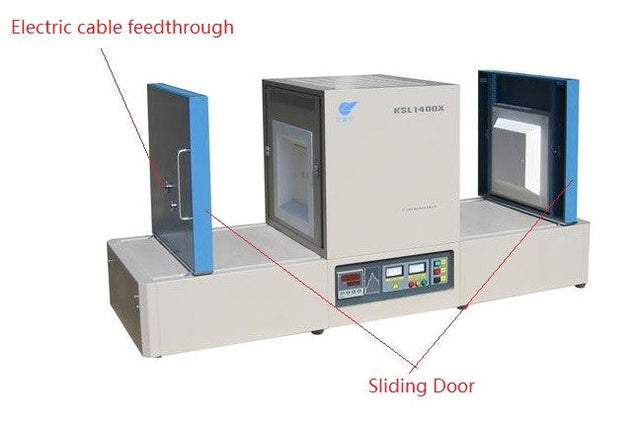 1500C Max. Muffle Furnace with 10x10x12" Chamber & Double Doors & Slide Rails - KSL-1500X-DD - Thasar Store