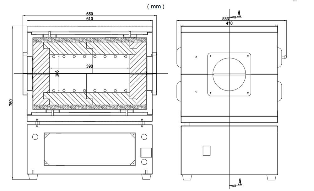 1500C Two Zone Split Tube Furnace with Flange & Alumina Tube (80 mm) - OTF-1500X-II - Thasar Store