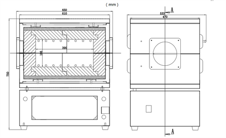 1500C Two Zone Split Tube Furnace with Flange & Alumina Tube (80 mm) - OTF-1500X-II - Thasar Store