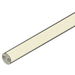 Round Double Bore Tube, Alumina 99.8%, 0.187" O.D x 28.5" Length - MC-AXF1180-19-24-2-LD - Thasar Store