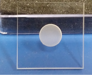 Zero Diffraction Plate for XRD sample: 30 x 30 x 2.5 mm with Cavity 10 ID x 1.0 mm, 2sp, SiO2 Crystal - ZeroSO303025S2cavity10D - Thasar Store