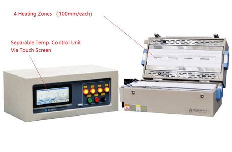 Four Zones 1200oC Tube Furnace w/ Temperature Controllers for 1 or 2" Tube - OTF-1200X-IV-S - Thasar Store