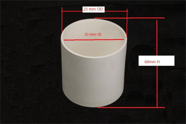 Y2O3 Crucible: 23 OD x 20 ID x 60 H, mm ( 18 ml) for Ti Alloy - CY20D60H - Thasar Store