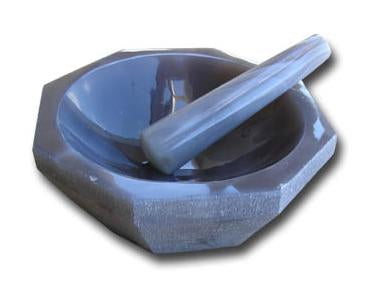 5" Hi-Quality Natural Agate Mortar and Pestle - OP-MTA-5 - Thasar Store