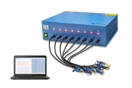 8 Channel Battery Analyzer (0.02 -10 mA, up to 5V) w/ Laptop & Software - BST8-MA - Thasar Store