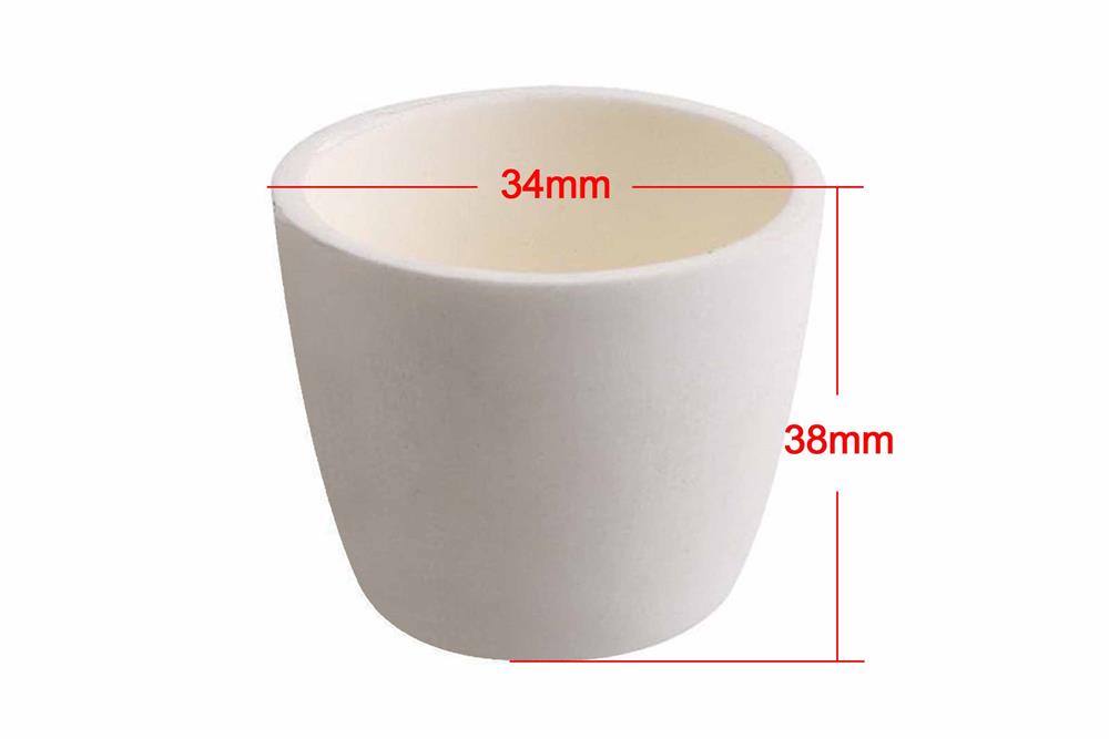 Alumina Crucible: High Purity 34mm Dia. x 38mm H (20ml) Cylindrical - CA34D38H - Thasar Store