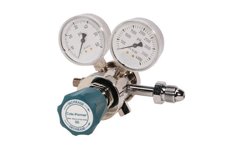 Inert Gas Regulator, Two Stage Brass 0-100 psi Analytical Cylinder Regulator - CGA-580-LD - Thasar Store