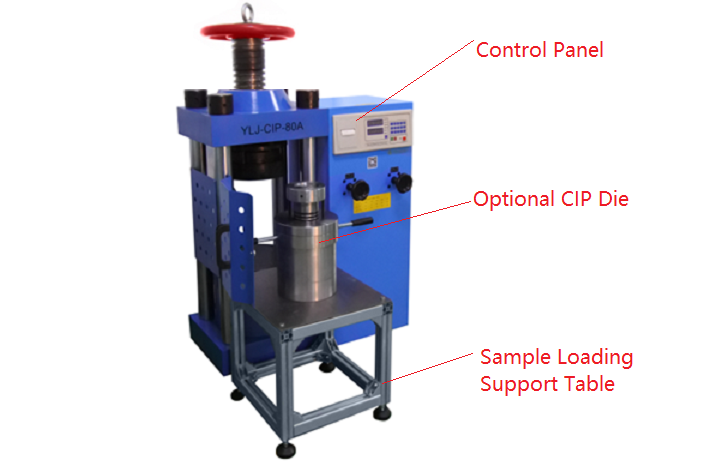 100T Electric Cold Isostatic Pressing (CIP) with ID 35/50/60/80 mm Vessel - YLJ-CIP-XXA - Thasar Store