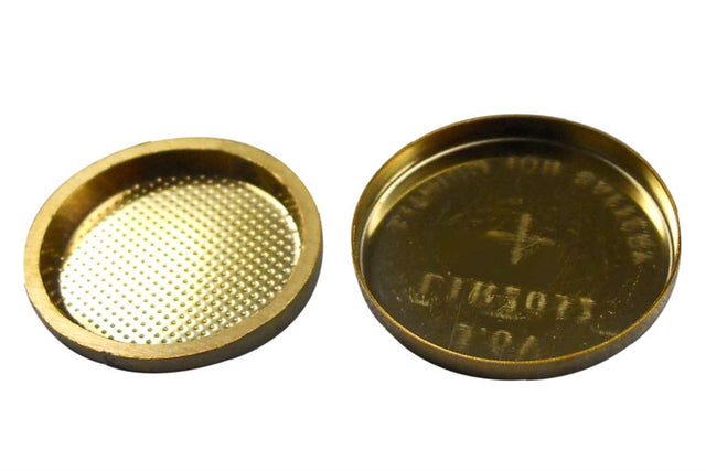 Gold-Coated SS304 CR2032 Button Cell Cases (20d x 3.2mm) with (1 pair with O-ring)-CR2032-CASE-G - Thasar Store