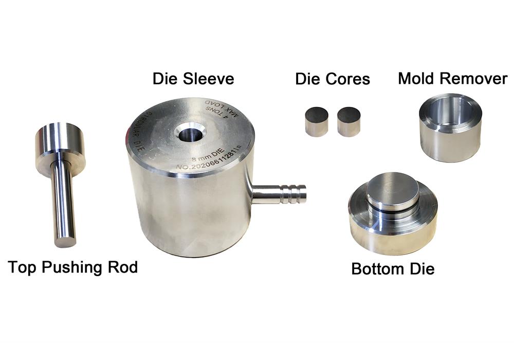 Pellet Pressing Die with Vacuum Port (Optional ID size 2 - 25mm) up to 400C - Die-Va - Thasar Store