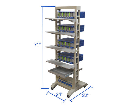 Mobile Rack with Drawer & Four Shelves for Grouping MTI's 8 Channels Battery Analyzers - BTS-FW9 - Thasar Store