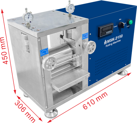 4T Max. and 6" Width Gap-Control Cold Rolling Press with Digital Pressure Display & R2R Option (Ar Glovebox Compatible) - MSK-2150-PD - Thasar Store