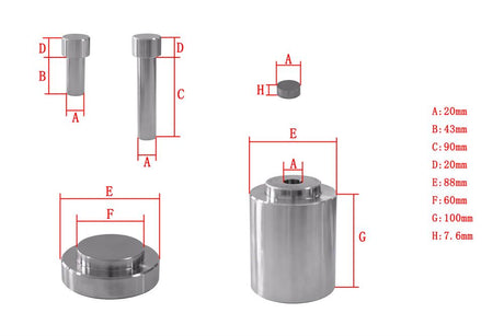 Split-able Dry Pressing Die 20 I.D.x 100H(mm) - EQ-Die-SP20 - Thasar Store