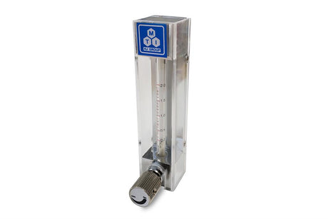 Compact Direct Read Flow Meter, Max 2000 cc/min. with two male fittings - EQ-FM-2000CC - Thasar Store