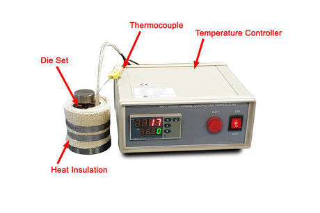 400C Max. Alloy Pellet Pressing Die 1/2" ID w/ Band Heater and Temperature Controller - EQ-HC-12DHT - Thasar Store