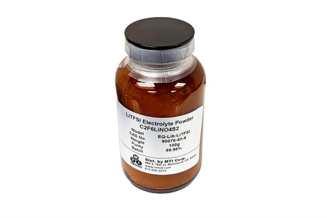 LiTFSI (lithium bis-trifluoromethanesulfonimide- C2F6LiNO4S2 ) Powder, 20g, 100g/bottle - EQ-Lib-LiTFSI - Thasar Store