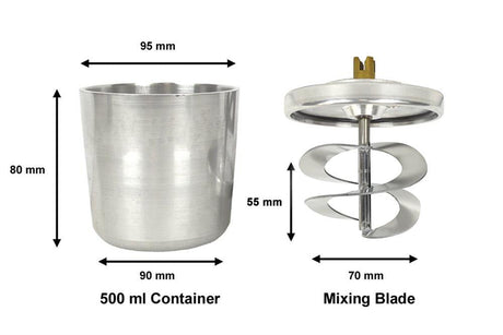 500 ml Aluminum Mixing Container with special blade for Vacuum Mixer SFM7 - EQ-MC-A4 - Thasar Store