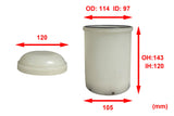 Nylon jar of SFM-2 milling machine (1000ml, 4pcs/package) - EQ-MJ-2-1000NL - Thasar Store