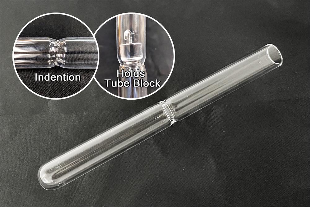 20 mm OD X 200mm L Quartz Tube with one end closed for Vacuum Ampule one end closed - QZTube-H20 - Thasar Store