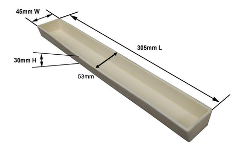 Alumina Crucibles: 300 x 49 x 30 mm Combustion Boat for 80mm OD Tubes- EQ-CA-L300W40H30 - Thasar Store