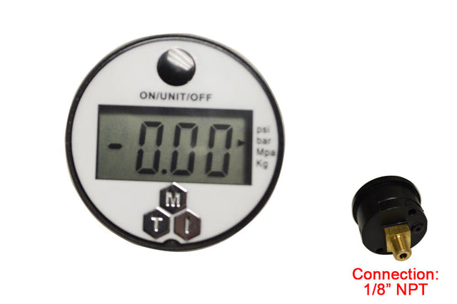 Digital Pressure Gauge ( 1-3/4" Dia), 0 to 145 psi, with 1/8" NPT(M) Connections - EQ-DVPG-EW - Thasar Store