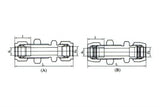 1/2" O.D tube fitting, bulkhead union - EQ-Fit-12-12-FC - Thasar Store