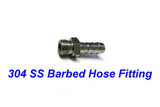 SS 0.32 Inch Barbed Hose Fitting and Hose Clamp , EQ-1/4-Barbed - Thasar Store