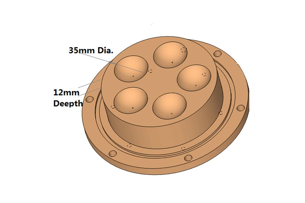 Customized Copper Hearth for Compact Vacuum Arc Melting System, EQ-SPMSM207-CH - Thasar Store