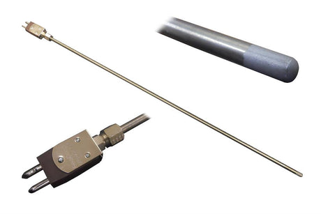 C type Thermocouple 1/4" OD x 10" L with Mo and Hafnia sheath up to 2300C - EQ-TC-C-10-LD - Thasar Store