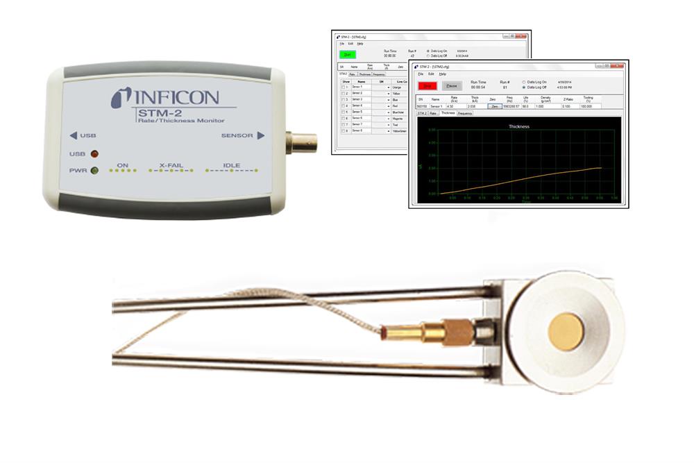 In-Situ Thin Film Thickness / Deposition Rate Monitor with Software, and Optional Sensor, Quartz Crystals - TM106-LD - Thasar Store