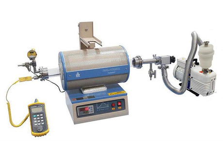 1100C Quartz Tube Furnace (2" Dia.) with Temp. Calibrator and Vacuum Pump - GSL-1100X-50-LVT-LD - Thasar Store