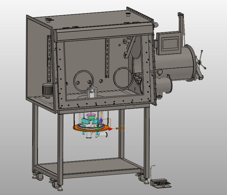 Evaporation coater in Glovebox for 4" Wafer with 3 Crucible & Temperature Control - VTC-EV3-GB - Thasar Store