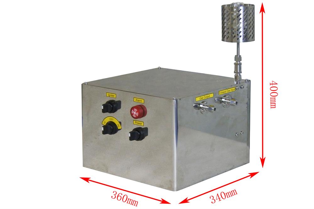 1100C Hydrogen Gas Tube Furnace with 5" Quartz Tube with H2 Detecting System - OTF-1200X-S5-H2 - Thasar Store