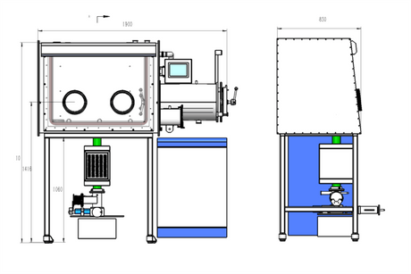 1500C Atmosphere Controlled Quenching Furnace with Glovebox - OTF-1500X-VGB - Thasar Store