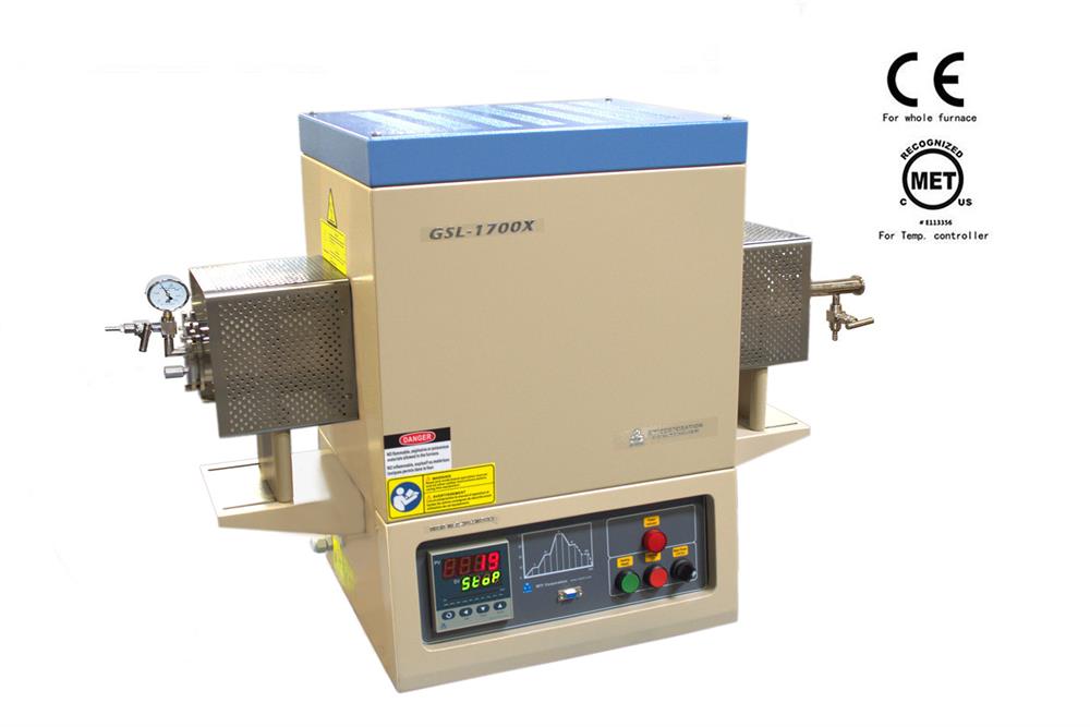 1700°C Compact Vacuum* and Atmosphere Tube Furnace (60mm OD) with Complete Accessories - GSL-1700X-S60 - Thasar Store