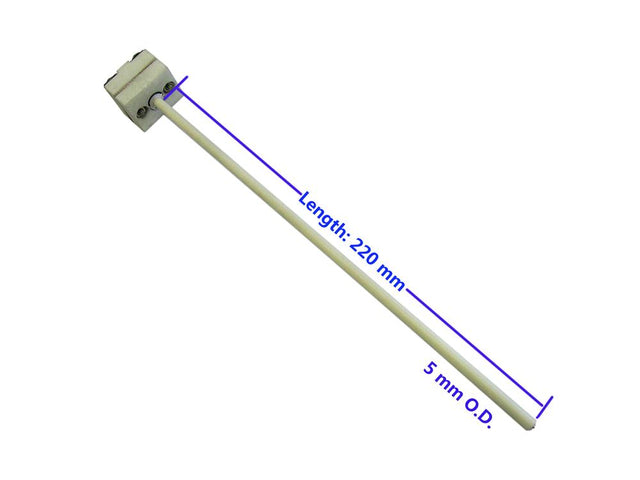 Thermocouple: B type (Pt-Rh to Pt-Rh) 9 1/4" Length with Alumina sheath (Up to 1700C) - EQ-TC-B-SP - Thasar Store