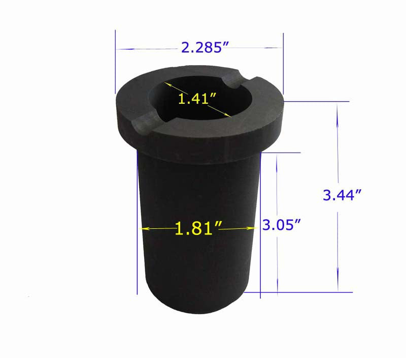 Graphite Crucible: 45 OD x 36 ID x 78 DP, mm, 79 mL - EQ-GR009g-LD - Thasar Store