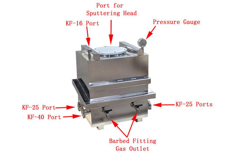 High Vacuum Chamber (18"x17" x20") with Window For DIY Sputtering coating system - HVC-SS - Thasar Store