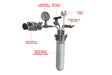 Induction Melting Quartz Assembly with Four 1/4" Tube Feedthroughs for 60 mm O.D. Tube - FL60FT4-OK - Thasar Store