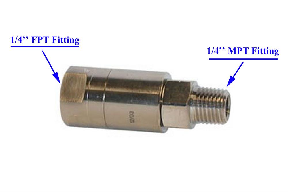 Inline Swivel Head (upto 3000PSI) 1/4"FPT x 1/4" MPT, 30 Max. RPM - IS-1430 - Thasar Store