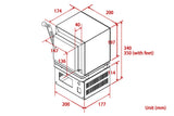 1100C Compact Muffle Furnace (4"x4"x5") w/ Programmable Temp. Controller - KSL-1100X-S - Thasar Store