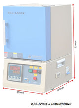 1200oC Economic Box Furnace (6"x 6"x5" , 3 liter, 110V) with Programmable Controller- KSL-1200X-JS - Thasar Store