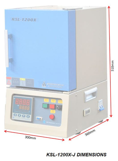 1200oC Economic Box Furnace (6"x 6"x5" , 3 liter, 110V) with Programmable Controller- KSL-1200X-JS - Thasar Store