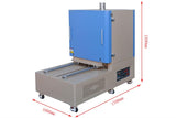 1200 5-side Heating Muffle Furnace (20x20x20", 125L) w/ with Sliding Door for Rapid Cooling - KSL-1200X-MAX-T - Thasar Store